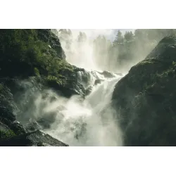Fototapeta Wodospad w Norwegii – Skandynawski Krajobraz Górski