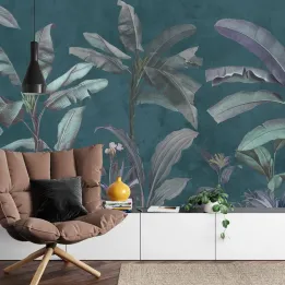 Fototapeta Tropical Trees – Tropikalna Dżungla w Ciemnym Wydaniu
