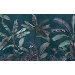 Fototapeta Tropical Trees – Tropikalna Dżungla w Ciemnym Wydaniu