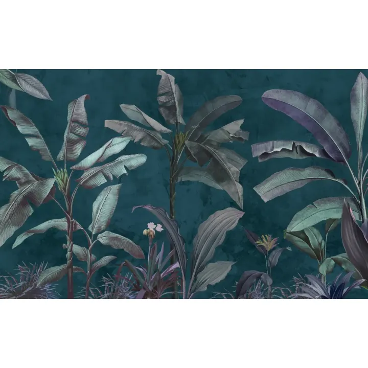 Fototapeta Tropical Trees – Tropikalna Dżungla w Ciemnym Wydaniu – produkt