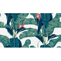 Fototapeta Botanical – Tropikalny Wzór z Liśćmi Palmowymi