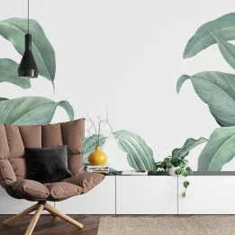 Fototapeta Tropical Leaves Frame – Tropikalne Liście i Egzotyczna Roślinność