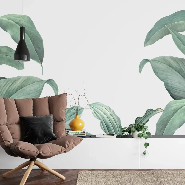 Fototapeta Tropical Leaves Frame – Tropikalne Liście i Egzotyczna Roślinność