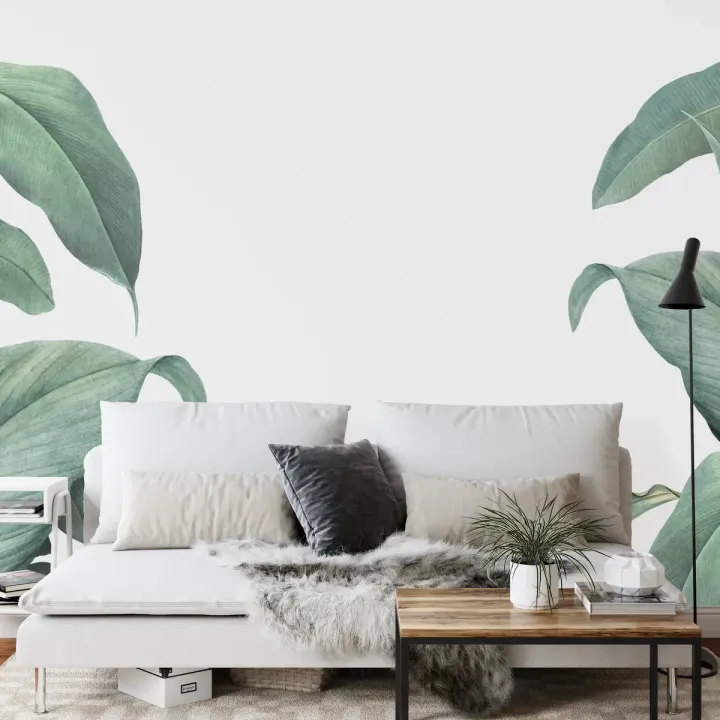 Fototapeta Tropical Leaves Frame – Tropikalne Liście i Egzotyczna Roślinność