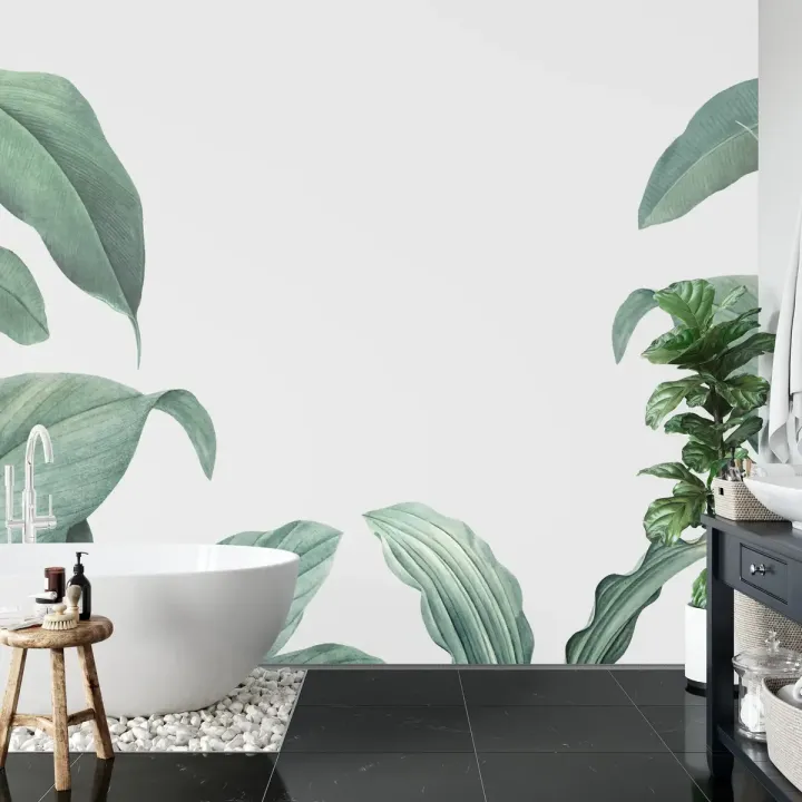 Fototapeta Tropical Leaves Frame – Tropikalne Liście i Egzotyczna Roślinność