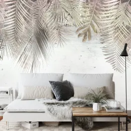 Fototapeta Tropical Trees And Leaves – Tropikalny Las i Palmy we Wnętrzu