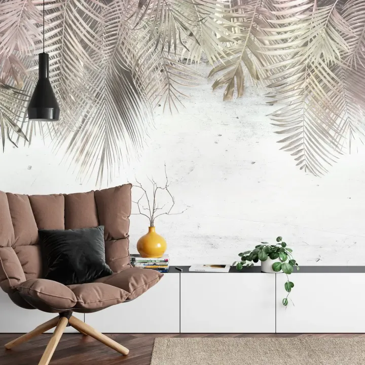 Fototapeta Tropical Trees And Leaves – Tropikalny Las i Palmy we Wnętrzu