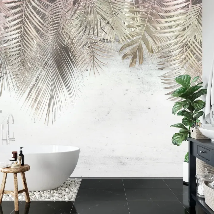 Fototapeta Tropical Trees And Leaves – Tropikalny Las i Palmy we Wnętrzu