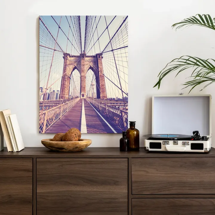 Plakat Nowy Jork – Most Brookliński i Skyline Manhattanu