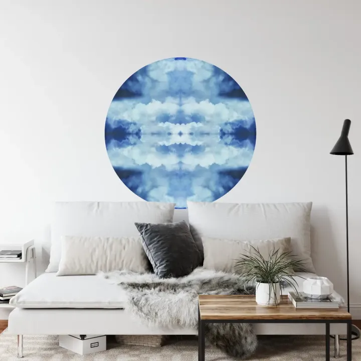 Fototapeta Okrągła Chmura – Abstrakcja Geometryczna i Symetria Nieba