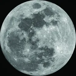 Fototapeta Okrągła Księżycowy – Powierzchnia Księżyca i Kosmos