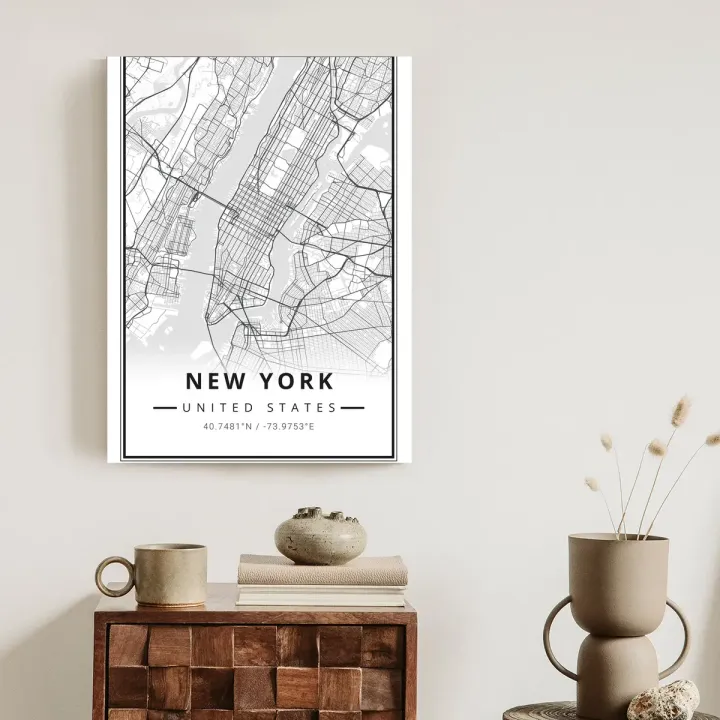 Plakat Ulice Nowego Jorku – Mapa Manhattanu i Urbanistyka Miasta