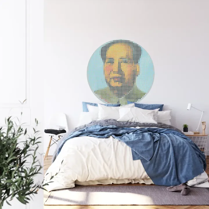 Fototapeta Okrągła Ikona Mao – Pop-art i Kult Jednostki