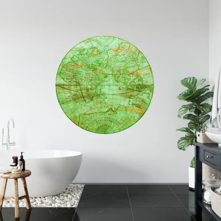 Fototapeta Okrągła Mappa Mundi – Antyczna Mapa Świata i Kartografia