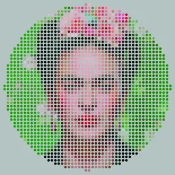 Fototapeta Okrągła Ikona Frida – Sztuka Meksykańska i Abstrakcja Geometryczna