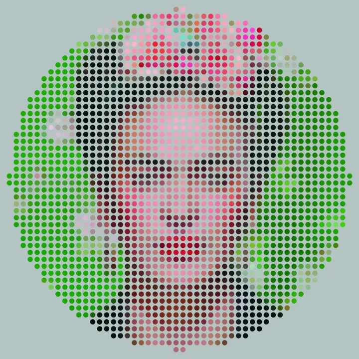 Fototapeta Okrągła Ikona Frida – Sztuka Meksykańska i Abstrakcja Geometryczna – produkt