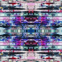 Fototapeta Okrągła – Abstrakcja Geometryczna w Psychodelicznych Barwach
