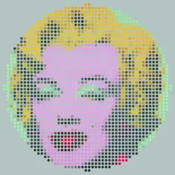 Fototapeta Okrągła Ikona Marilyn – Marilyn Monroe w Stylu Pop-Art