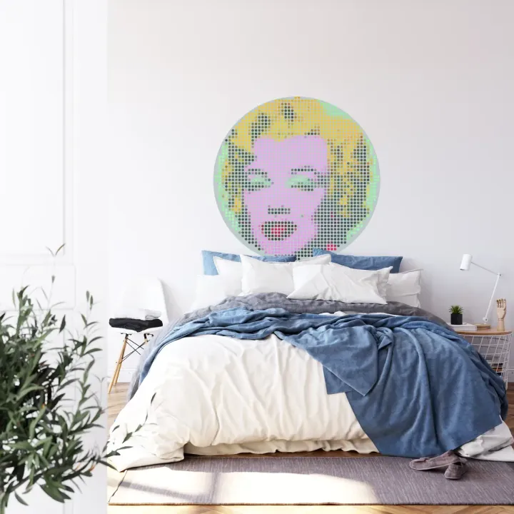 Fototapeta Okrągła Ikona Marilyn – Marilyn Monroe w Stylu Pop-Art