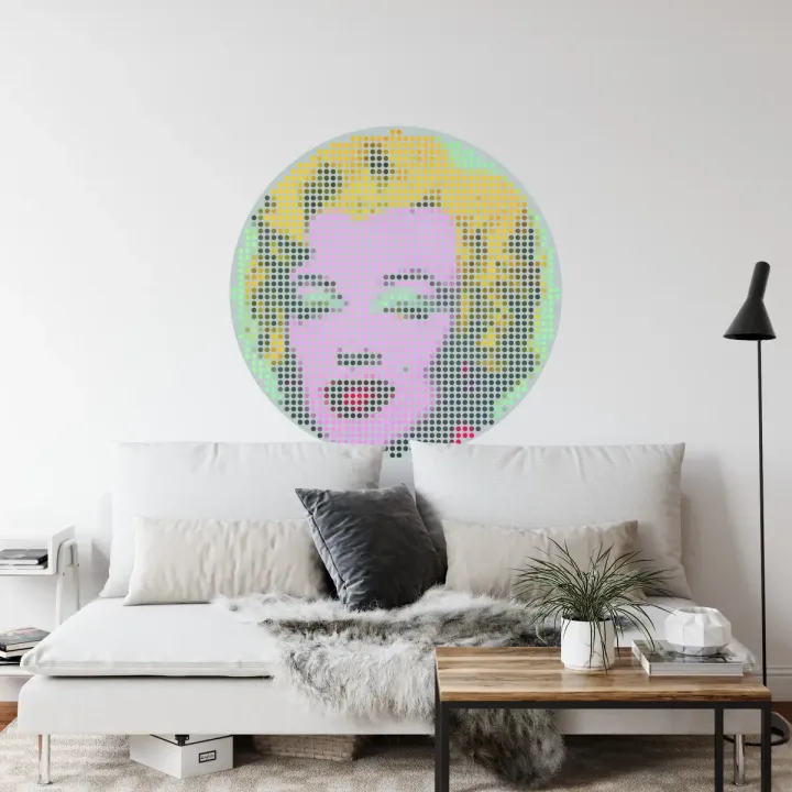 Fototapeta Okrągła Ikona Marilyn – Marilyn Monroe w Stylu Pop-Art