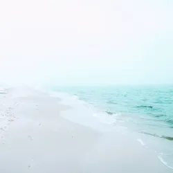 Fototapeta Okrągła Pokój Do Kontemplacji – Plaża i Morze o Świcie