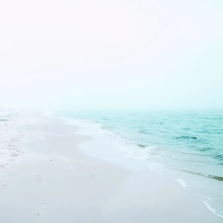 Fototapeta Okrągła Pokój Do Kontemplacji – Plaża i Morze o Świcie – produkt
