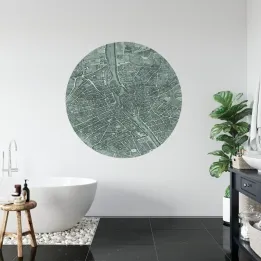 Fototapeta Okrągła Mapa Paryża – Kartografia nad Sekwaną