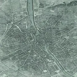 Fototapeta Okrągła Mapa Paryża – Kartografia nad Sekwaną