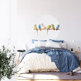 Fototapeta Okrągła Ekshibicjoniści – Papugi i Ptaki Egzotyczne w Tropikalnej Dżungli
