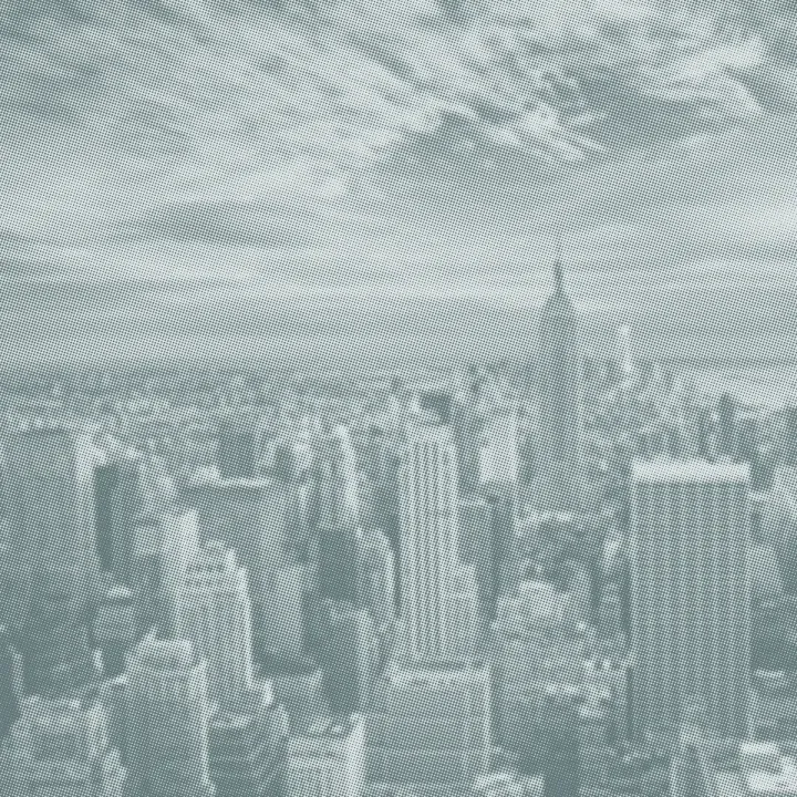 Fototapeta Okrągła Nowy Jork – Skyline Manhattanu w Półtonach – produkt