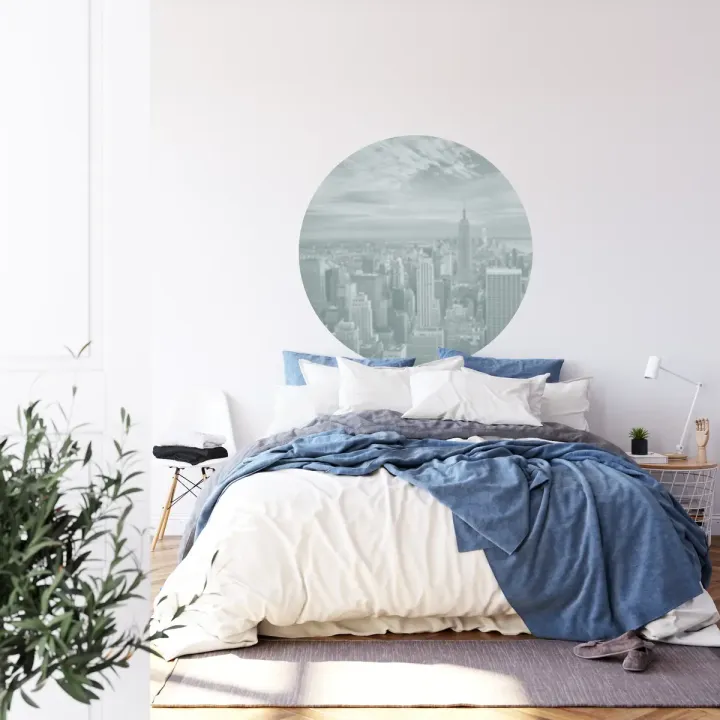 Fototapeta Okrągła Nowy Jork – Skyline Manhattanu w Półtonach