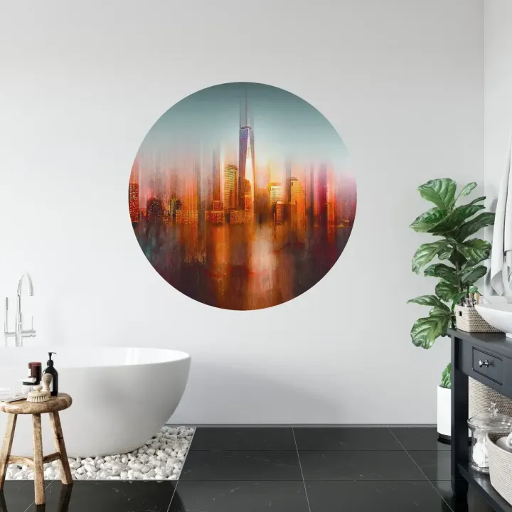 Fototapeta Okrągła Za Oknem – Miejska Architektura i Przestrzeń