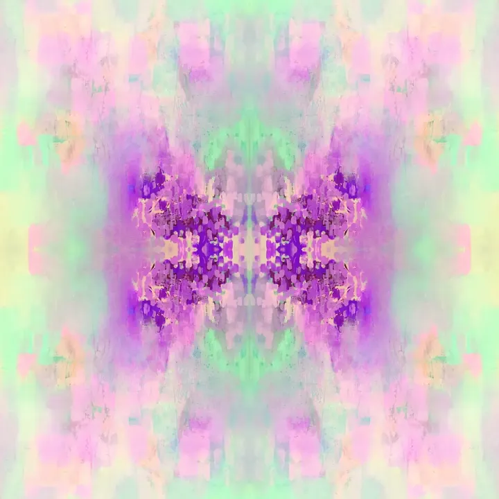 Fototapeta Kwadratowa Motyl – Abstrakcja Geometryczna z Kolorowymi Plamami – produkt