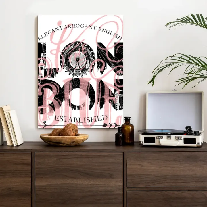 Plakat Londyn – Typografia i Kolejka Linowa w Stylu Angielskim