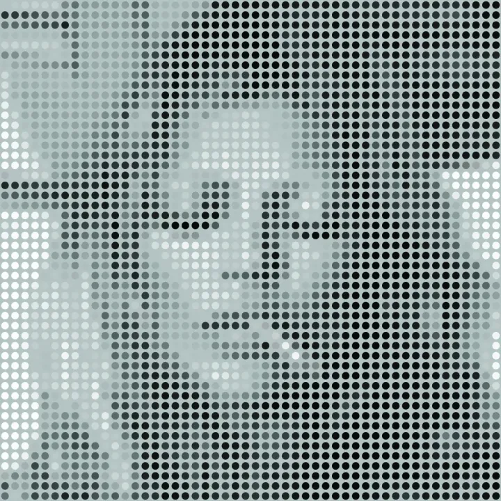 Fototapeta Kwadratowa Ikona Kate – Abstrakcja Geometryczna w Szarości – produkt