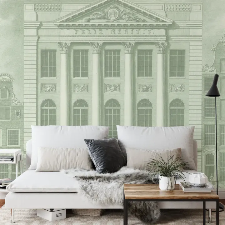 Fototapeta Kwadratowa Feliks Meritis – Architektura Klasycystyczna z Fasadą Kolumn