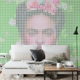 Fototapeta Kwadratowa Ikona Frida – Abstrakcja Geometryczna w Stylu Pop-Art