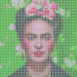 Fototapeta Kwadratowa Ikona Frida – Abstrakcja Geometryczna w Stylu Pop-Art