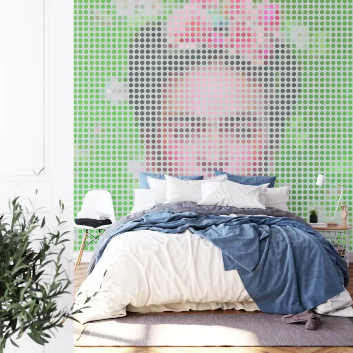 Fototapeta Kwadratowa Ikona Frida – Abstrakcja Geometryczna w Stylu Pop-Art