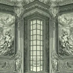 Fototapeta Kwadratowa Wytworny Salon – Styl Klasyczny i Architektura Wnętrz