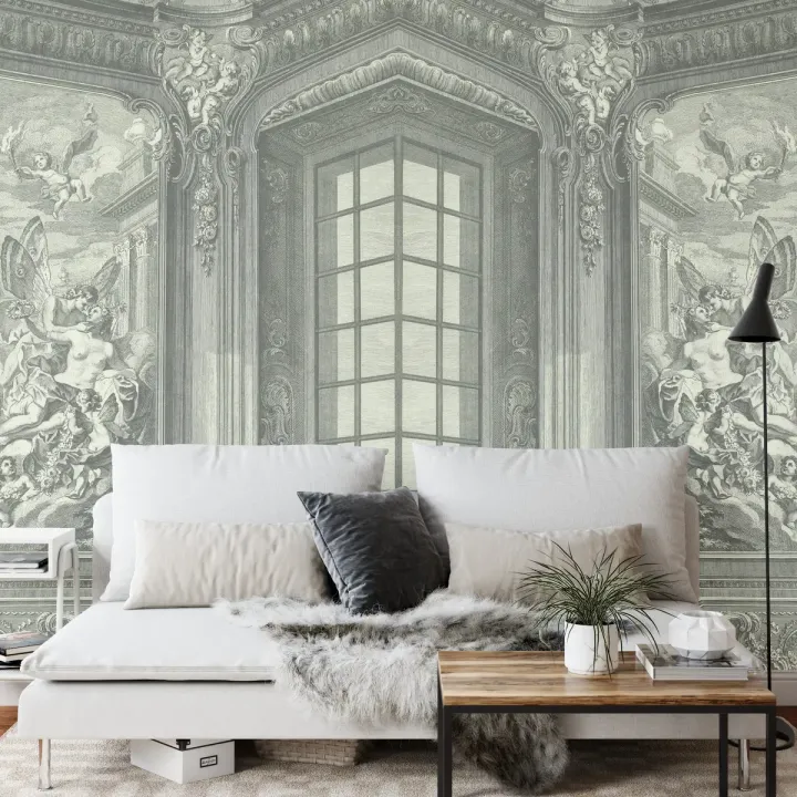 Fototapeta Kwadratowa Wytworny Salon – Styl Klasyczny i Architektura Wnętrz
