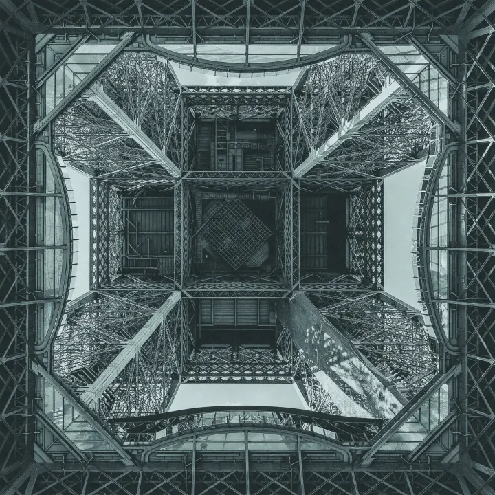 Fototapeta Wieża Eiffla – Architektura Paryża z Lotu Ptaka – produkt