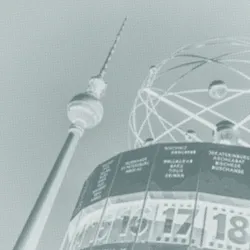 Fototapeta Kwadratowa Półtony Berlińskie – Wieża Telewizyjna i Skyline Berlina