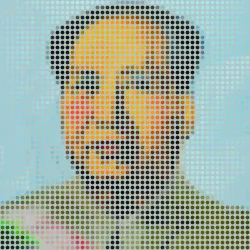 Fototapeta Kwadratowa Ikona Mao – Portret Mao Zedonga w Stylu Pop-Art