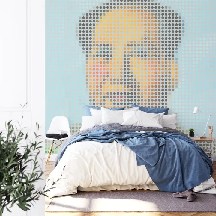 Fototapeta Kwadratowa Ikona Mao – Portret Mao Zedonga w Stylu Pop-Art