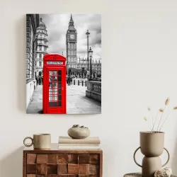 Plakat Big Ben – Londyńska Budka Telefoniczna i Zabytki