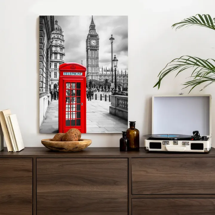 Plakat Big Ben – Londyńska Budka Telefoniczna i Zabytki
