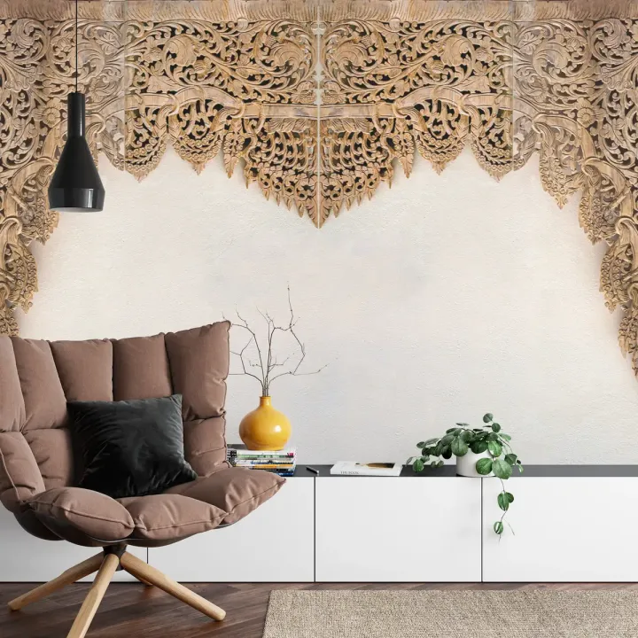 Fototapeta Dalekowschodnie Ornamenty – Tradycyjne Wzornictwo i Motywy Roślinne