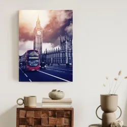 Plakat Czerwony Autobus i Pałac Westminsterski – Londyn i Big Ben
