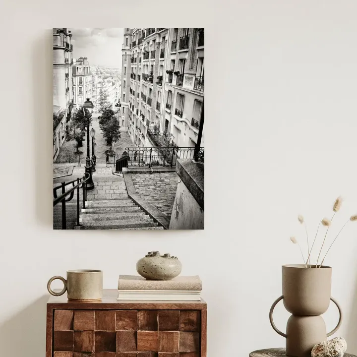 Plakat Niesamowite Ulice Paryża – Czarno-Biała Fotografia Francuskiej Metropolii